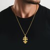 Exltoy Mens Cross Necklaces Gold - 18k Gold Plated cruz