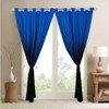 Feelyou Kids Teens Blue and Black Geometric Window Curtains Ombre
