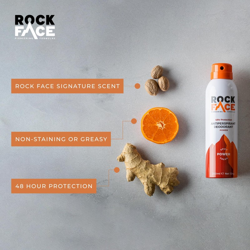 Rock Face Power Antiperspirant for Men 200ml | Spicy Fresh