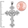 Religious Jewelry Solitaire Cubic Zirconia Elegant Eastern Orthodox Cross Pendant