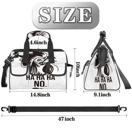 Rooster Quote Tool Bag Heavy Duty Waterproof Tool Tote Organizer Multi Pockets Wide Mouth Tool Organizer Storage Tote Bag with Adjustable Shoulder Strap