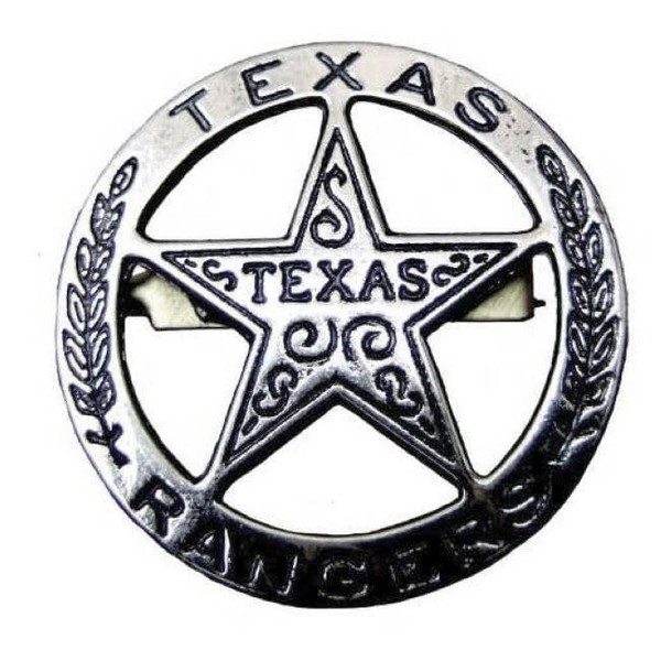 Denix Texasranger Stern grau aus Metall Sheriffsternn Cowboy Western Anstecker 5cm