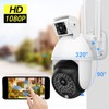 1080P Wifi PTZ Camera 60 Lights Dual Lens IP66 Waterproof