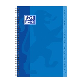 Oxford 100103166 register book - double spiral, DIN A4, 180 pages checkered (assorted colors)