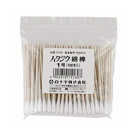 白十字 ハクジウ綿棒 1号 1袋100本/袋