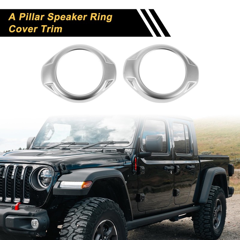 REPAIROCK 2 Pcs A Pillar Speaker Ring Cover Trim for