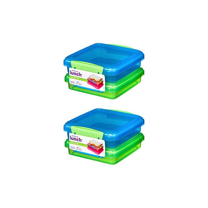 Sistema 450 ml Modern Lunch Box with Clips - 4
