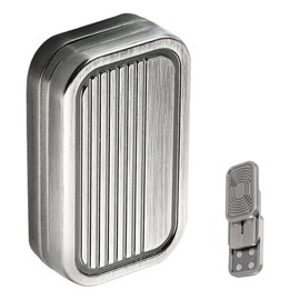 Bufccy Fidget Slider 3 Layer EDC Gadgets Toy, Metal Magnetic Haptic Fidget Toys for Adults Anxiety/ADHD/Stress Relief, Gift for Boyfriend, Husband and Father (Silver)