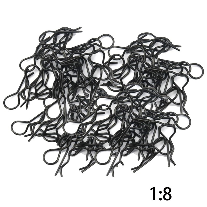 100 Pack Black Universal RC Car Body Shell Pin R