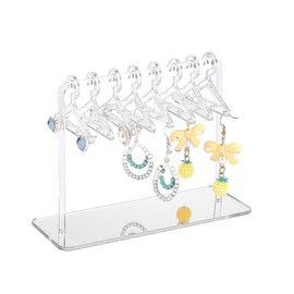 CENZICOM Mini Earring Holder Hanger, Jewelry Display Dangle Earring Hanging Organizer Necklace Hanger Ear Studs Display Rack for Retail Show Personal Exhibition (Clear)
