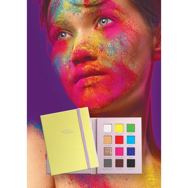 Neve Cosmetics ArtDiary Palette, 12 Pressed Pigments for Each Colour