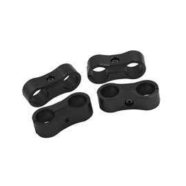 A ABSOPRO AN6 13 mm Black Aluminium Alloy Heating Oil Hose Clamp Adapter Item Replacement Pack of 4