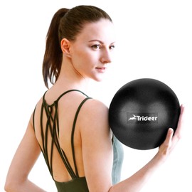 Trideer 9-Inch Pilates Exercise Ball for Yoga & Core Training, Small Stability Ball with Guide for Physical Therapy, Balance, Stretching, Gym and Home Use