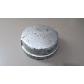 Unbranded Low-Pressure Galvanized Pipe Fitting Cap, Iron, 2-1/2 BSPT Female
