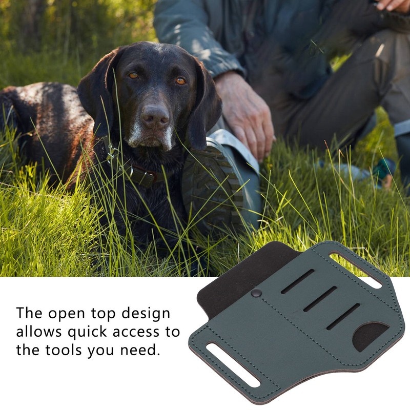 Leather Sheath EDC Organizer Multi Pockets Essentials Carrier Multitool Belt