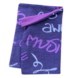Wollhuhn Eco Lightweight Boys / Girls Jersey Slip-On Scarf / Neckerchief / Loop Cotton Many Designs Summer / Transitional Times 20212030, Cool Music Purple