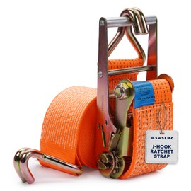 Dawnerz Heavy Duty 4 Inch x 30 Ft Ratchet Straps - 22,000 Lb Breaking Strength Tie Downs Ratchet Straps with Double J Hooks for Trucks & Trailers