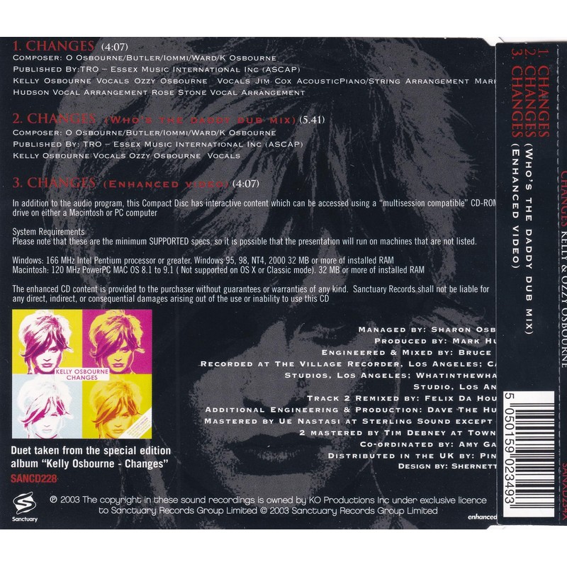 Changes (Duet With Ozzy) Cd2