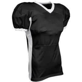 CHAMPRO Men's Standard Adult Blitz Football Jersey, Black, White