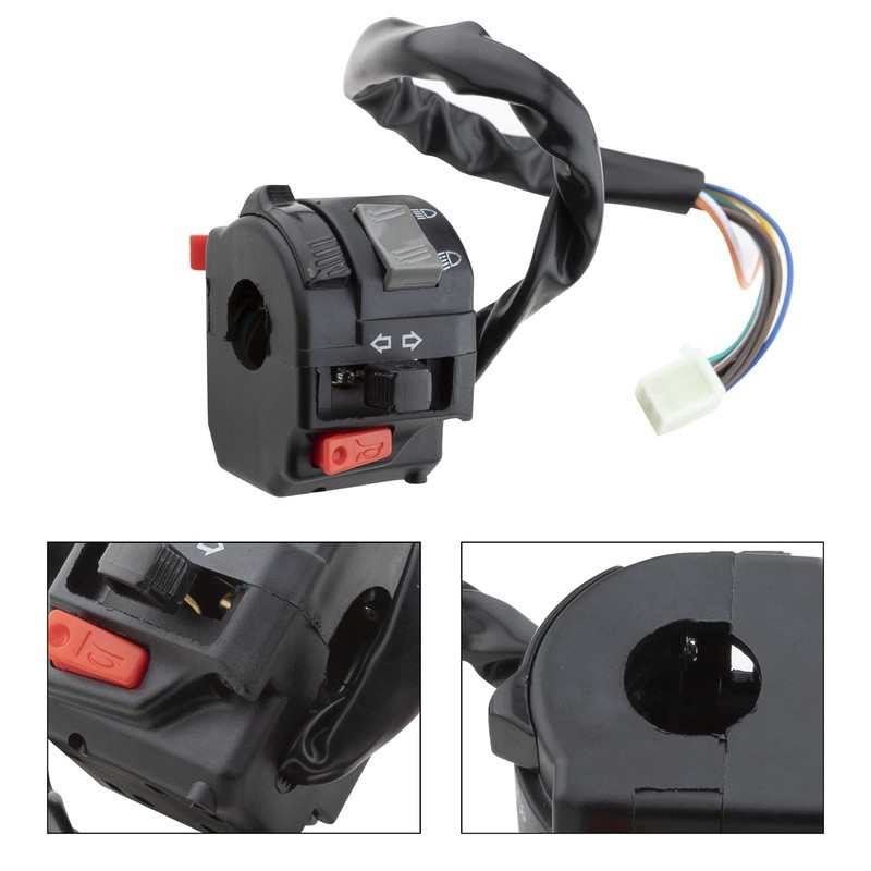 MangWany 7/8 Inch 22 mm Motorcycle ATV Handlebar Switch Headlight