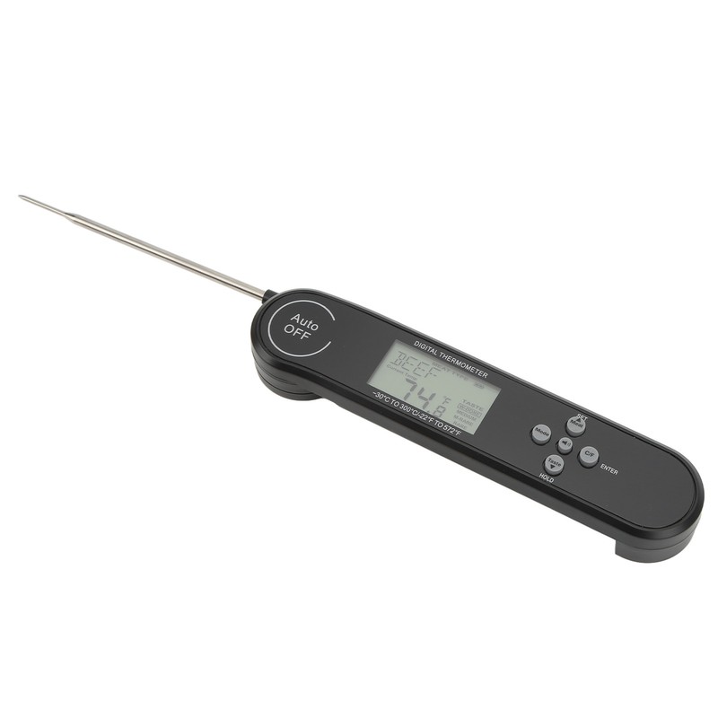 Digital Multifunction Food Thermometer Folding 180° Rotation Probe 22℉572℉ 30℃300℃