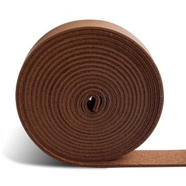1 Pcs Faux Leather Fabric Strip, 0.59 Inch Wide 78 Inches Long, Single Sided Vegan Leather Strips Flat Leather Cord for DIY Craft, Belts, Garment Making Lacing, Straps (Dark Brown)