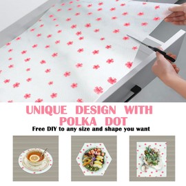 Jacriah Cherry Blossom Flower Shelf Liner for Kitchen Cabinets Non-Adhesive Drawer Liner Non-Slip Refrigerator Liner Waterproof Fridge Pad Cupboard Mat Easy Placemats, 17.7"X118"
