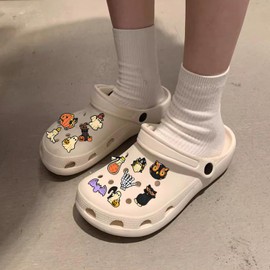 Decoraciones de zapatos de película de terror de Halloween para accesorios de zuecos, dijes de zapatos de dibujos animados, llaveros para amantes de gatos, regalo de fiesta, 20 unidades, One Size