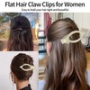 MOXYOY 2 Pcs Flat Hair Claw Clips for Women,Hair Claw