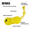 [Yellow] Neoprene Sunglasses Eyewear, Eyeglasses Holder Pouch Case with Strap,