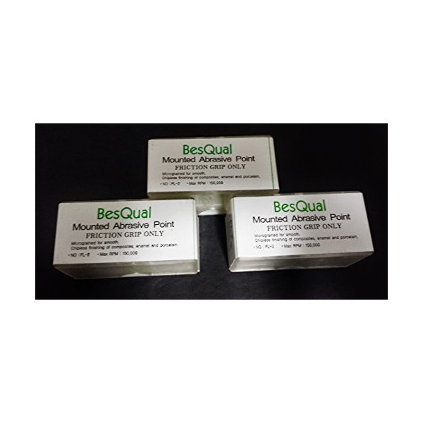 36 Flame Mounted White Stone Dental Stone Polishing - FG