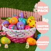 JOYIN Toy 24 PCs Plastic Printed Bright Easter Eggs, Over