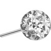 PIERCINGLINE Titanium Labret Attachment with Push Pin Epoxy Ball without