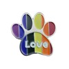 Rainbow Love Paw Print Enamel Pin