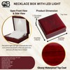 Necklace Box with LED Light – Small Jewelry Display Case