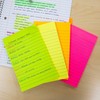 BAZIC Neon Lined Stick On Notes Sticky Note, 4" x