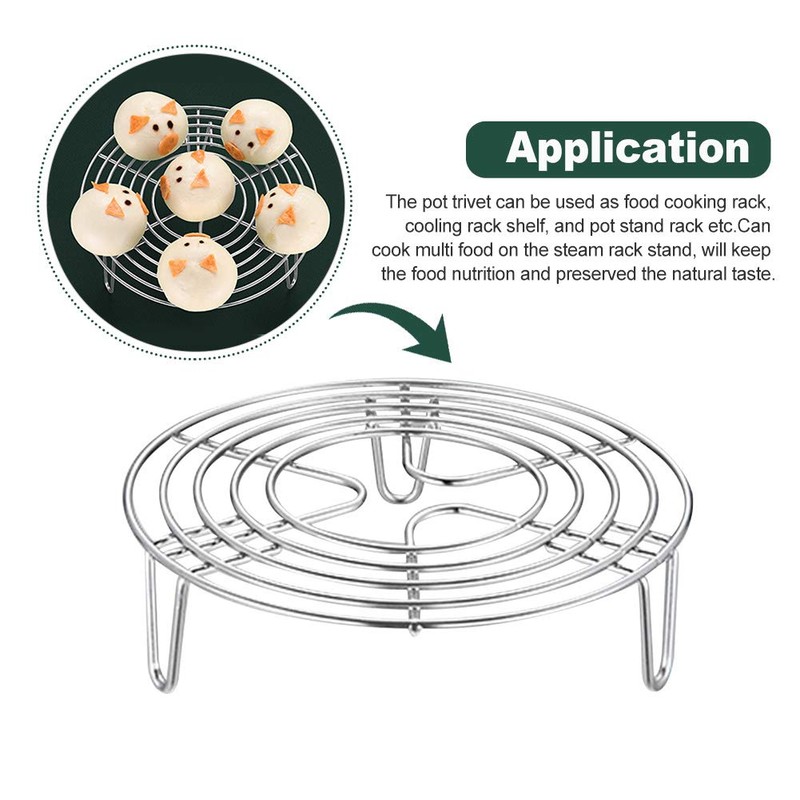 Round Steamer Rack and Cooling Rack,Stainless Steel Pot Trivet, Wire