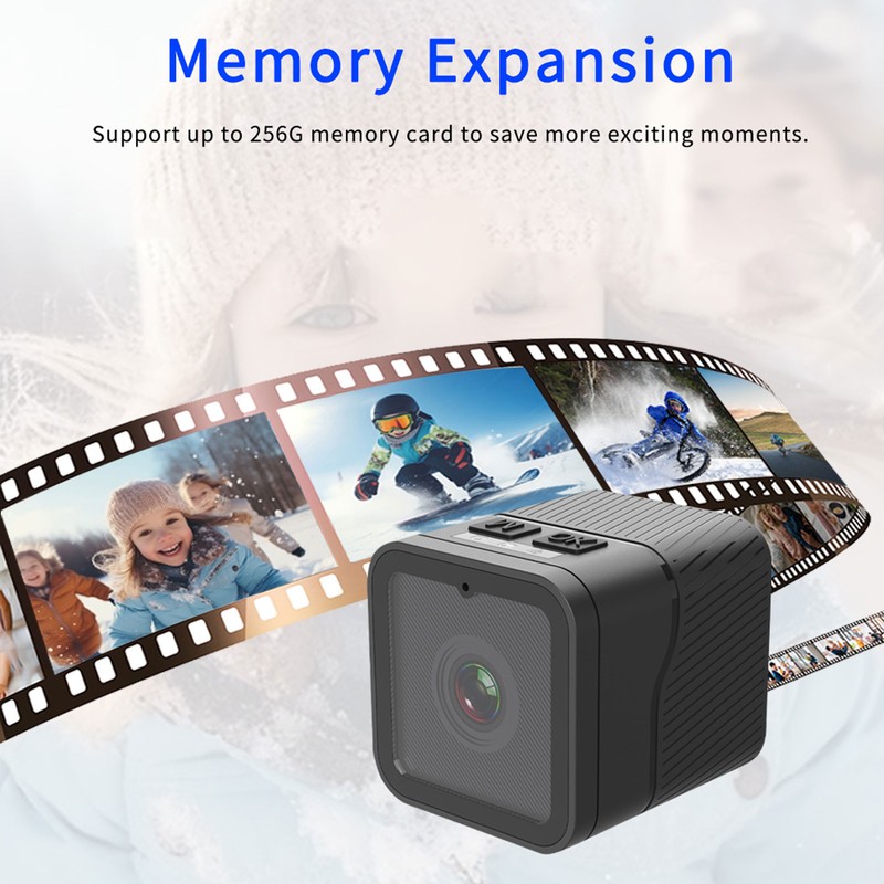 WiFi Action Camera 1080P IP68 Waterproof 256G Expand Portable Small