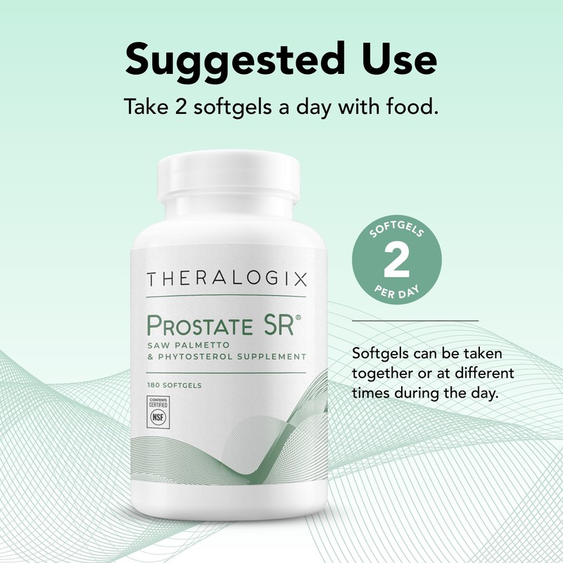 Theralogix Prostate SR Saw Palmetto & Beta-Sitosterol Supplement - Supports