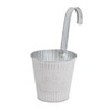 DARO DEKO Metal Hanging Pot, White, Diameter 13 cm, Set