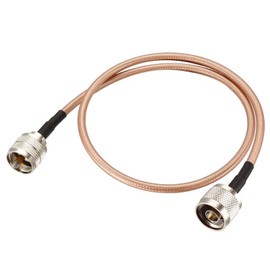 Boxonly Coaxial Cable with PL259 Male to N-Type Male Connectors Low Loss Coax Cable RG400 50 Ohm 0.6M/2Ft