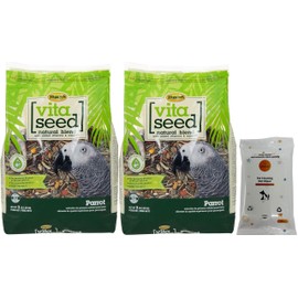 Aurora Pet Bundle (2) Higgins Vita Seed Parrot Bird Food (3 lb Each) with AuroraPet Wipes