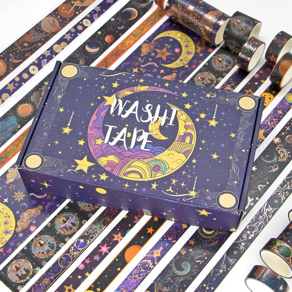 Jniseger Washi Tape Set 29 Rolls, Magic Themed Decorative Paper