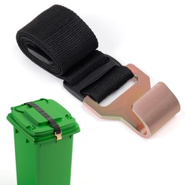 Memrita Trash Can Lid Lock,Outdoor Trash Can Locks Strap,Adjustable Garbage Can Lid Locks,Trash Can Lock for Prevent Rummaging,Locking Trash Can During Strong Wind