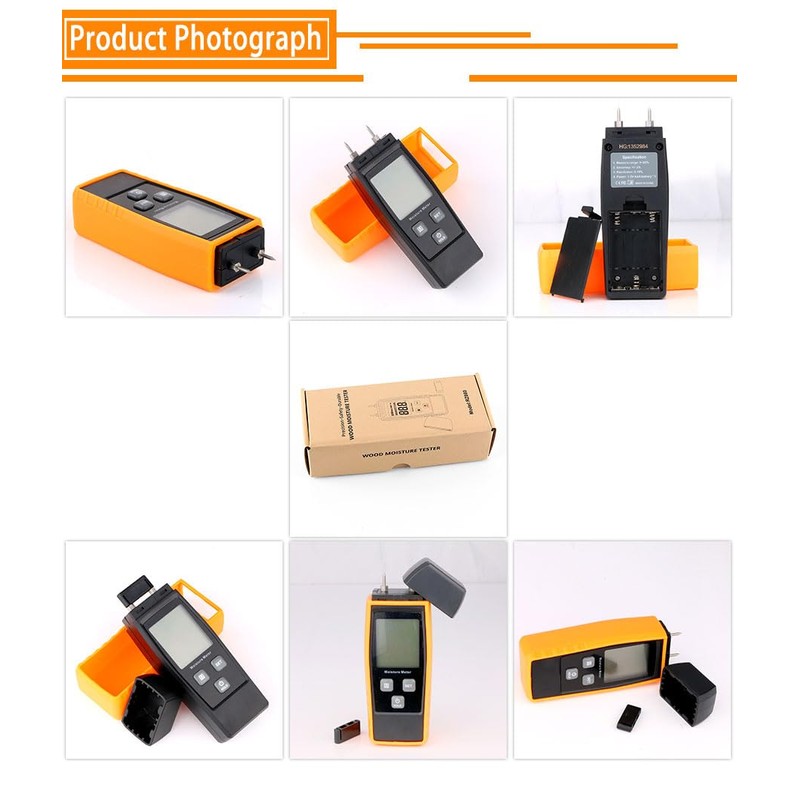 Moisture Meter Detector with Audible Alert, Damp Meter Moisture Meter