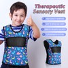 Janmercy Weighted Vest for Kids Adjustable Breathable Compression Vest for