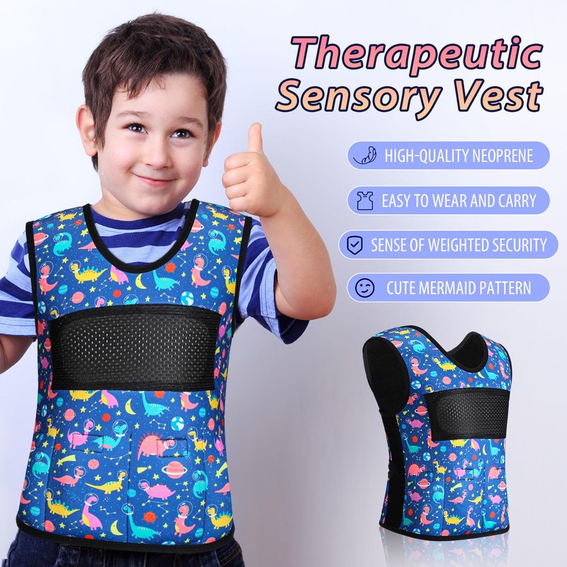 Janmercy Weighted Vest for Kids Adjustable Breathable Compression Vest for