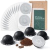 Reusable V-ertuo Capsules Refillable Coffee Pods with Espresso Aluminum Foils