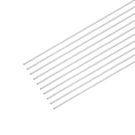 sourcing map Pack of 10 304 Metal Garden Poles, 0.5 mm x 200 mm Metal Rods for DIY Crafts, Motorcycle, Decoration, Garden