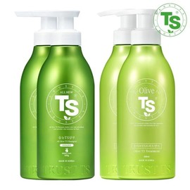 All New TS Shampoo 500g x 2 + Olive TS Treatment 500ml x 2 / 올뉴 TS 샴푸 500g 2개 + 올리브 TS 트리트먼트 500ml 2개